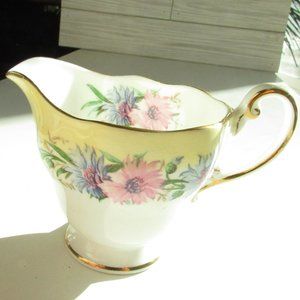 Adderley Creamer Bowl Floral Vintage Fine Bone China England